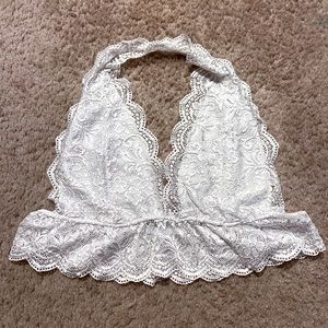 White lace bralette